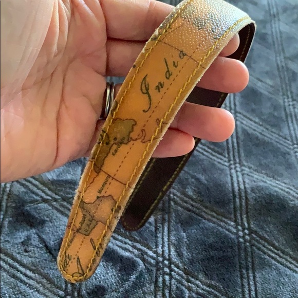 ALVIERO MARTINI Map Print Leather Headband main image 5